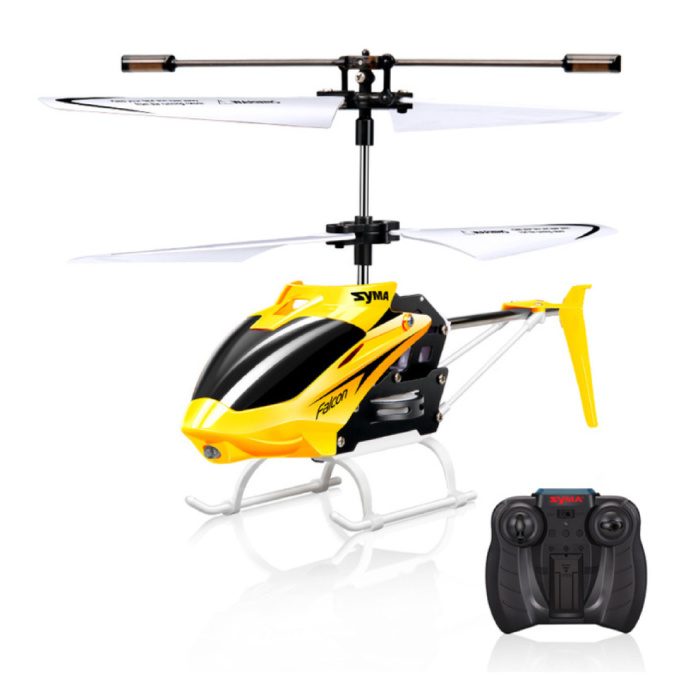 W25 Falcon Mini RC Drohne Hubschrauber Spielzeug Gyro Lichter Gelb