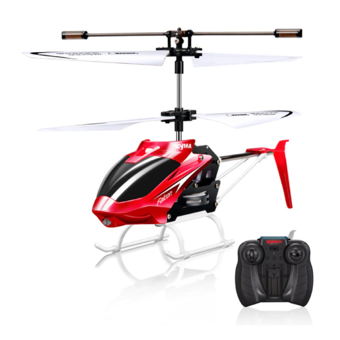 W25 Falcon Mini RC Drone Helicóptero de juguete Gyro Lights Rojo