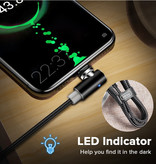 INIU USB 2.0 - Cavo di ricarica magnetico per iPhone Lightning Cavo dati per caricabatterie in nylon intrecciato da 1 metro Nero