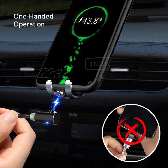 INIU USB 2.0 - Cable de carga magnético micro-USB 2 metros Cargador de nylon trenzado Cable de datos Datos Android Azul