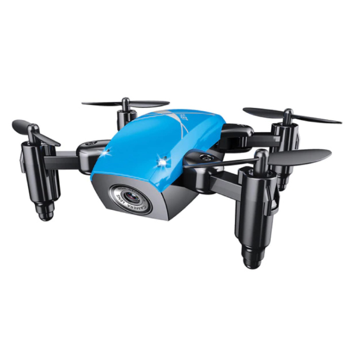 S9W Mini RC Pocket Drone Quadcopter Toy avec Gyro Stabilisation Bleu