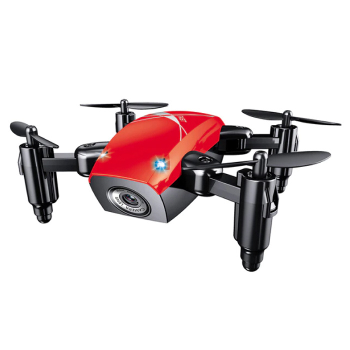 S9W Mini RC Pocket Drone Quadcopter Toy con Gyro Stabilization Red