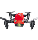 Stuff Certified® S9W Mini RC Pocket Drone Quadcopter Toy with Gyro Stabilization Red