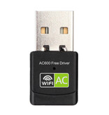 Stuff Certified® Wifi USB Mini Dongle Sieć Bezprzewodowy adapter anteny 600 Mb / s 5 GHz Czarny