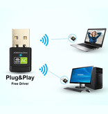 Stuff Certified® Wifi USB Mini Dongle Réseau Sans Fil 600Mb / s 5GHz Adaptateur D'adaptateur D'antenne Noir