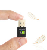 Stuff Certified® Wifi USB Mini Dongle Netzwerk Drahtlos 600 Mbit / s 5 GHz Antennenadapter Adapter Schwarz