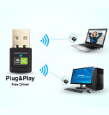 Stuff Certified® Wifi USB Mini Dongle Network Bezprzewodowy adapter anteny 600 Mb / s 5 GHz Biały