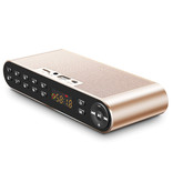 TOPROAD Haut-parleur sans fil HiFi Haut-parleur externe Haut-parleur sans fil Bluetooth 3.0 Soundbar Box Gold