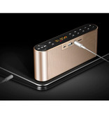 TOPROAD HiFi Wireless-Lautsprecher Externer Lautsprecher Wireless Bluetooth 3.0-Lautsprecher Soundbar Box Gold