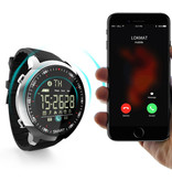 Lokmat MK18 Wodoodporny zegarek sportowy Monitor aktywności fizycznej Smartfon Zegarek iOS Android iPhone Samsung Huawei Czarny