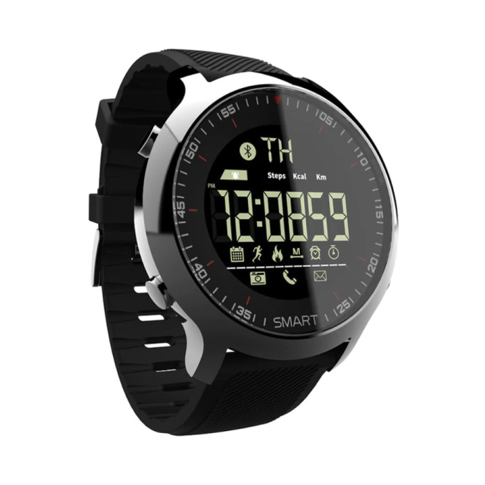 MK18 Impermeabile Sport Smartwatch Fitness Activity Tracker Smartphone Watch iOS Android iPhone Samsung Huawei Nero