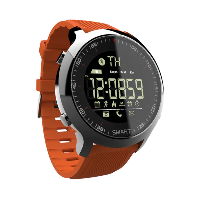 MK18 Reloj inteligente deportivo a prueba de agua Monitor de actividad física Reloj inteligente iOS Android iPhone Samsung Huawei Naranja