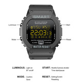 Lokmat MK22 étanche Sport Smartwatch Fitness activité Tracker Smartphone montre iOS Android iPhone Samsung Huawei noir