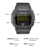 Lokmat MK22 Impermeable Sport Smartwatch Fitness Activity Tracker Reloj inteligente iOS Android iPhone Samsung Huawei Negro