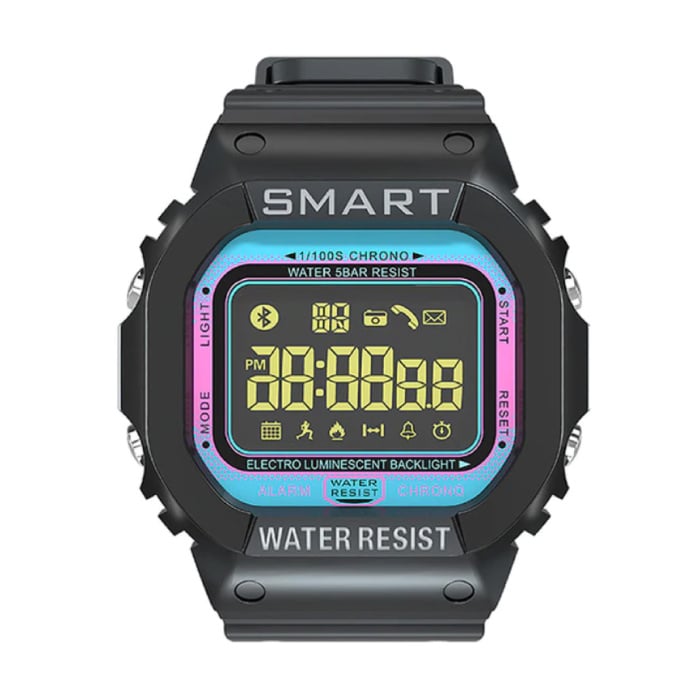 MK22 Waterdichte Sport Smartwatch Fitness Activity Tracker Smartphone Horloge iOS Android iPhone Samsung Huawei Blauw