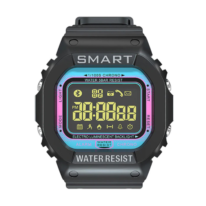 MK22 Wodoodporny sportowy smartwatch Fitness Activity Tracker Smartfon Zegarek iOS Android iPhone Samsung Huawei Niebieski