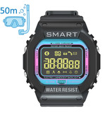 Lokmat MK22 étanche Sport Smartwatch Fitness activité Tracker Smartphone montre iOS Android iPhone Samsung Huawei bleu