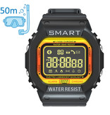 Lokmat MK22 Impermeable Deporte Smartwatch Rastreador de actividad física Reloj inteligente iOS Android iPhone Samsung Huawei Amarillo