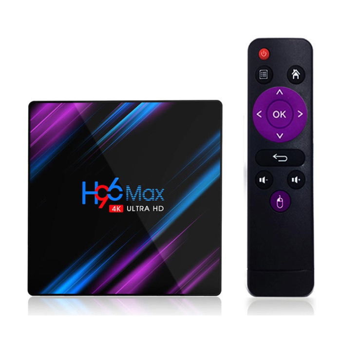 H96 Max 4K TV Box Media Player Android Kodi - 4 GB di RAM - 32 GB di spazio di archiviazione