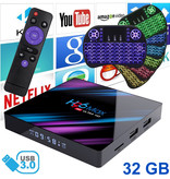 Stuff Certified® H96 Max 4K TV Box Media Player Android Kodi - 4GB RAM - 32GB Storage + Teclado inalámbrico