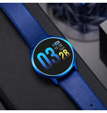 Stuff Certified® Original Q8 Smartband Fitness Sport Activity Tracker Reloj inteligente Reloj inteligente OLED iOS Android iPhone Samsung Huawei Cuero azul