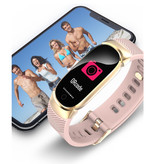 Lykry QW16 Fashion Sports Smartwatch Fitness Sport Activity Tracker Smartphone Watch iOS Android iPhone Samsung Huawei Pink