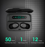 CBAOOO F3 Słuchawki douszne TWS Bezprzewodowe inteligentne sterowanie dotykowe Słuchawki Bluetooth 5.0 Słuchawki douszne Bezprzewodowe słuchawki Słuchawki 3000 mAh Powerbank Czarny