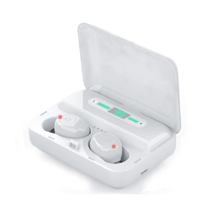 Słuchawki douszne F3 TWS Bezprzewodowe słuchawki Smart Touch Control Słuchawki douszne Bluetooth 5.0 Bezprzewodowe słuchawki douszne 3000 mAh Powerbank Słuchawki białe