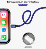 Baseus Lightning USB Oplaadkabel Datakabel 3M Gevlochten Nylon Oplader iPhone/iPad/iPod Rood