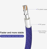 Baseus Lightning USB Charging Cable Data Cable 3M Braided Nylon Charger iPhone / iPad / iPod Blue