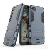 HATOLY iPhone 6 - Custodia protettiva per armatura robotica Custodia in TPU Custodia blu scuro + cavalletto