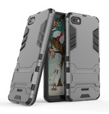 HATOLY iPhone 6 - Robotic Armor Case Cover Cas TPU Case Gris + Béquille