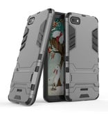 HATOLY iPhone 6 Plus - Robotic Armor Case Cover Cas TPU Hoesje Grijs + Kickstand