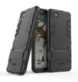 HATOLY iPhone 6 Plus - Robotic Armor Case Cover Cas TPU Case Black + Béquille