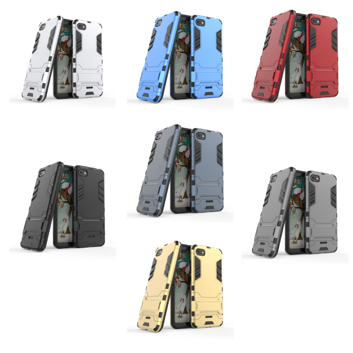 HATOLY iPhone 6S Plus - Carcasa Robotic Armor Carcasa Cas TPU Carcasa Blanca + Pata de cabra