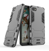 HATOLY iPhone 6S - Custodia protettiva per armatura robotica Custodia in TPU grigia + cavalletto