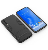 HATOLY iPhone X - Custodia protettiva per armatura robotica Custodia in TPU blu + cavalletto