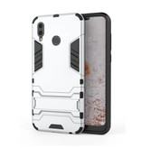 HATOLY iPhone XS - Robotic Armor Case Cover Cas TPU Hoesje Wit + Kickstand