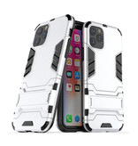 HATOLY iPhone 11 - Robotic Armor Case Cover Cas TPU Case White + Kickstand