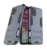 HATOLY iPhone 11 Pro Max - Housse Robotic Armor Housse Cas TPU Navy + Béquille