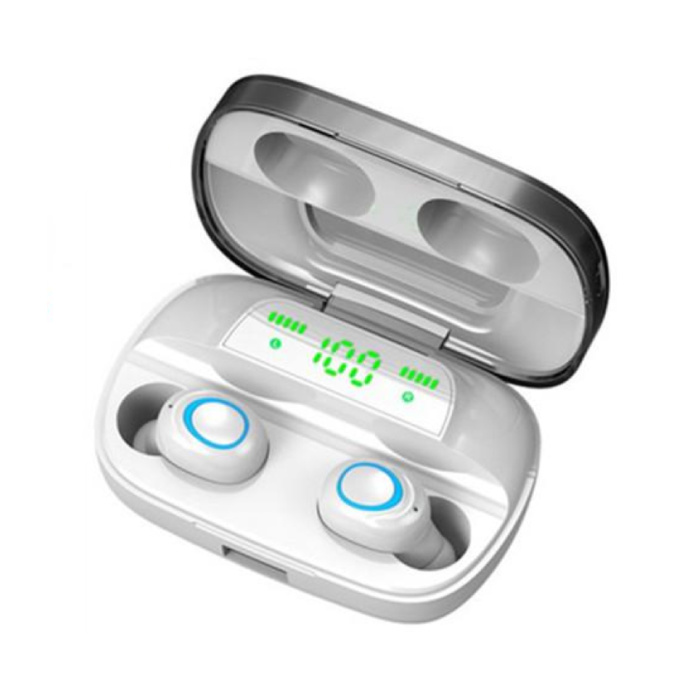 S11 TWS Wireless Smart Touch Control Auricolari Bluetooth 5.0 In-Ear Wireless Buds Auricolari Auricolari 3500mAh Powerbank Auricolare Bianco
