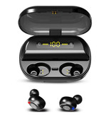 H & A 9D TWS Auriculares inalámbricos con control táctil inteligente Bluetooth 5.0 Auriculares inalámbricos en la oreja Auriculares Auriculares 4000mAh Powerbank Negro