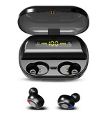 H & A 9D TWS Wireless Smart Touch Control Earpieces Bluetooth 5.0 In-Ear Wireless Buds Earphones Earbuds 4000mAh Powerbank Earphone Black