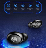 H & A 9D TWS Auriculares inalámbricos con control táctil inteligente Bluetooth 5.0 Auriculares inalámbricos en la oreja Auriculares Auriculares 4000mAh Powerbank Negro
