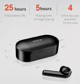 QCY T3 TWS Auriculares inalámbricos con control táctil inteligente Bluetooth 5.0 Auriculares inalámbricos en la oreja Auriculares Auriculares de 600 mAh Blanco