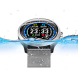 Lemfo N58 Sports Smartwatch ECG+PPG Fitness Sport Activity Tracker Smartphone Horloge iOS Android iPhone Samsung Huawei Zwart Leer