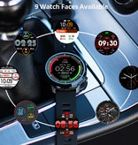 Senbono S10 Smartwatch Fitness Sport Activity Tracker Smartphone Watch iOS Android iPhone Samsung Huawei Black Leather