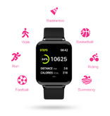 Stuff Certified® B57 Sport Smartwatch Fitness Sport Aktivität Tracker Herzfrequenzmesser Smartphone Uhr iOS Android iPhone Samsung Huawei Schwarz ansehen