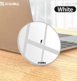 Coolreall Cargador inalámbrico universal Qi de 15 W, almohadilla de carga inalámbrica, blanco