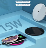 Coolreall Tappetino di ricarica wireless per caricabatterie wireless universale Qi da 15 W bianco